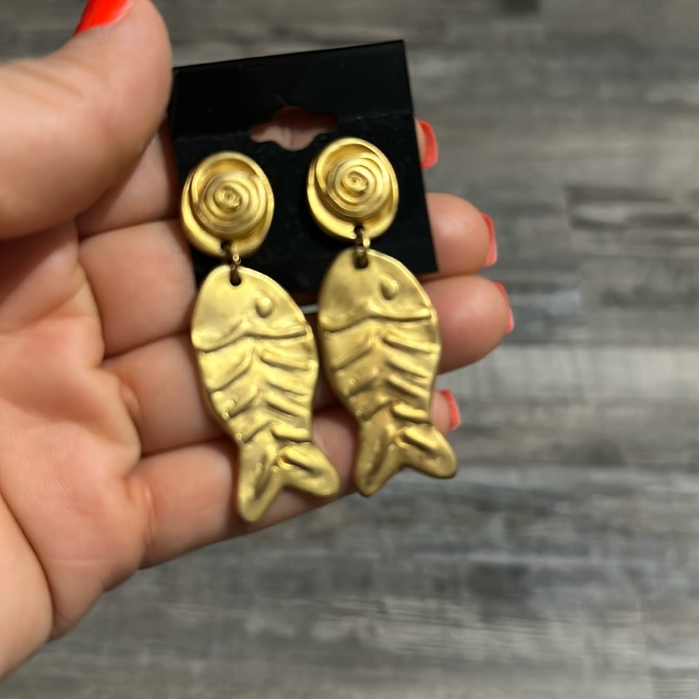 Vintage Norma Jean Fish Earrings Y2K